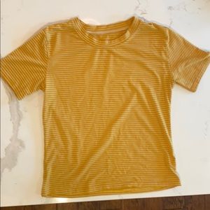 Yellow and white striped shirt